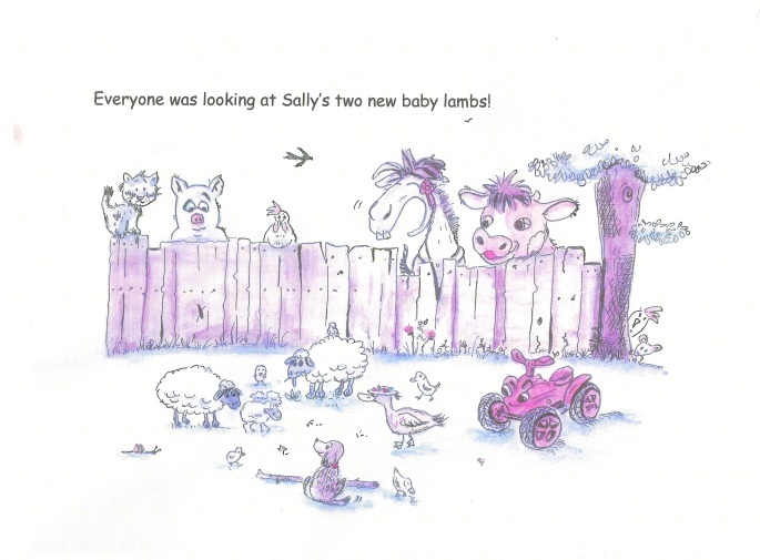 sally with her lambs